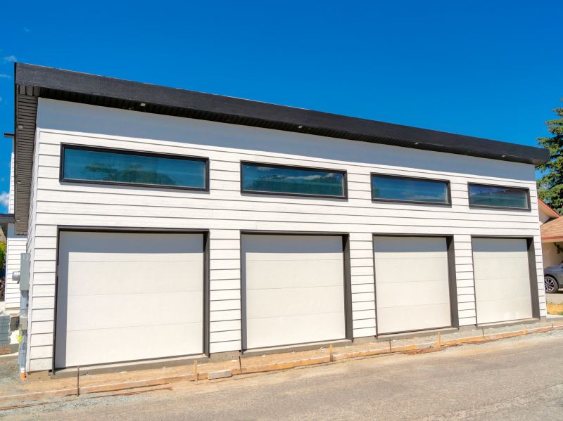 Garage with Modern Doors