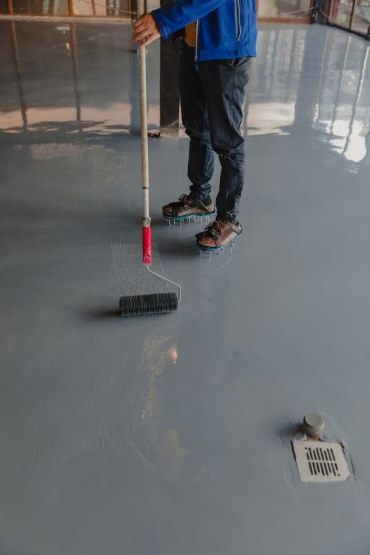 Speckled Garage Floor Painting in Greensboro, NC