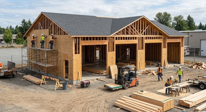 Industrial Garage Construction in Conroe, TX